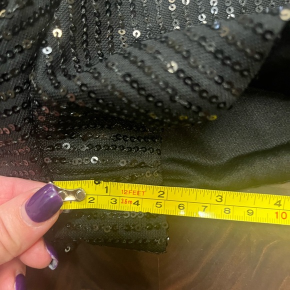 Mini black sequined strapless Romper size Small - Picture 9 of 9